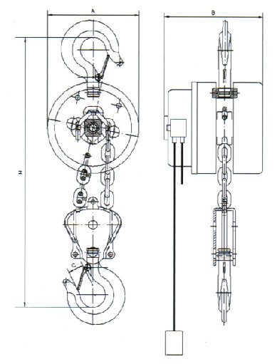 DHS環(huán)鏈電動葫蘆結構圖